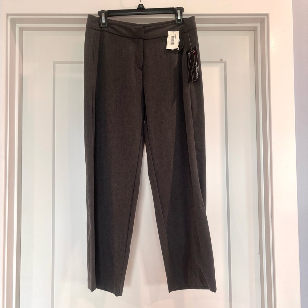 Briggs New York Hip Solution Gray Stretch Slimming Pants/ Slacks Petite 6P- NWT